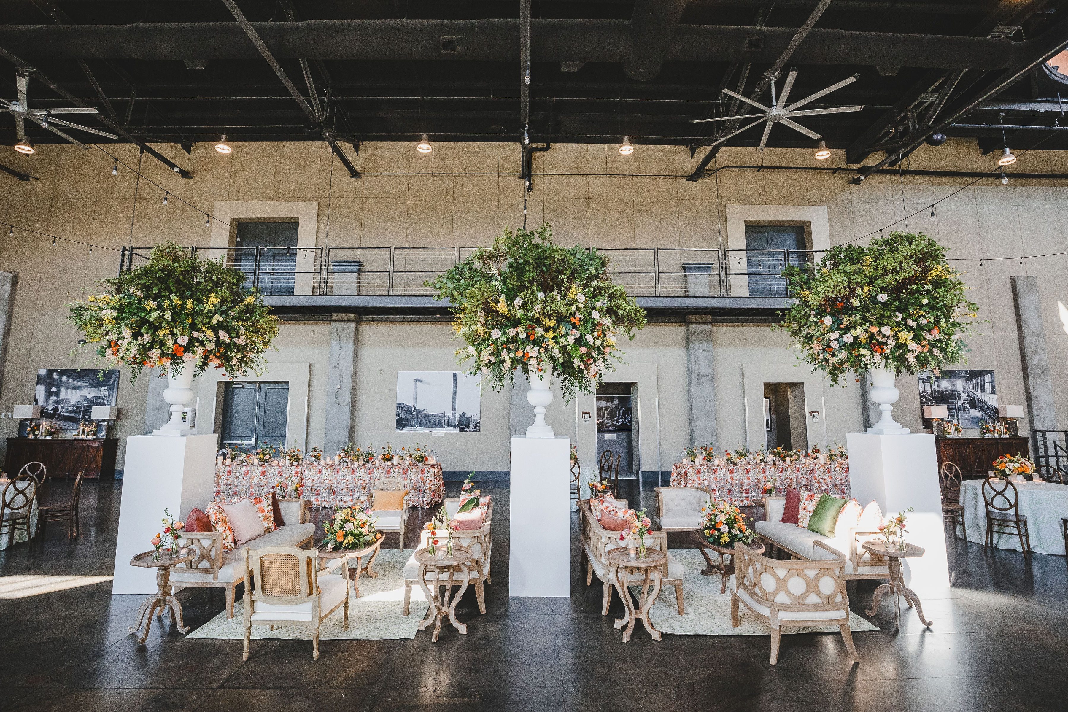 wedding venue sitting area
