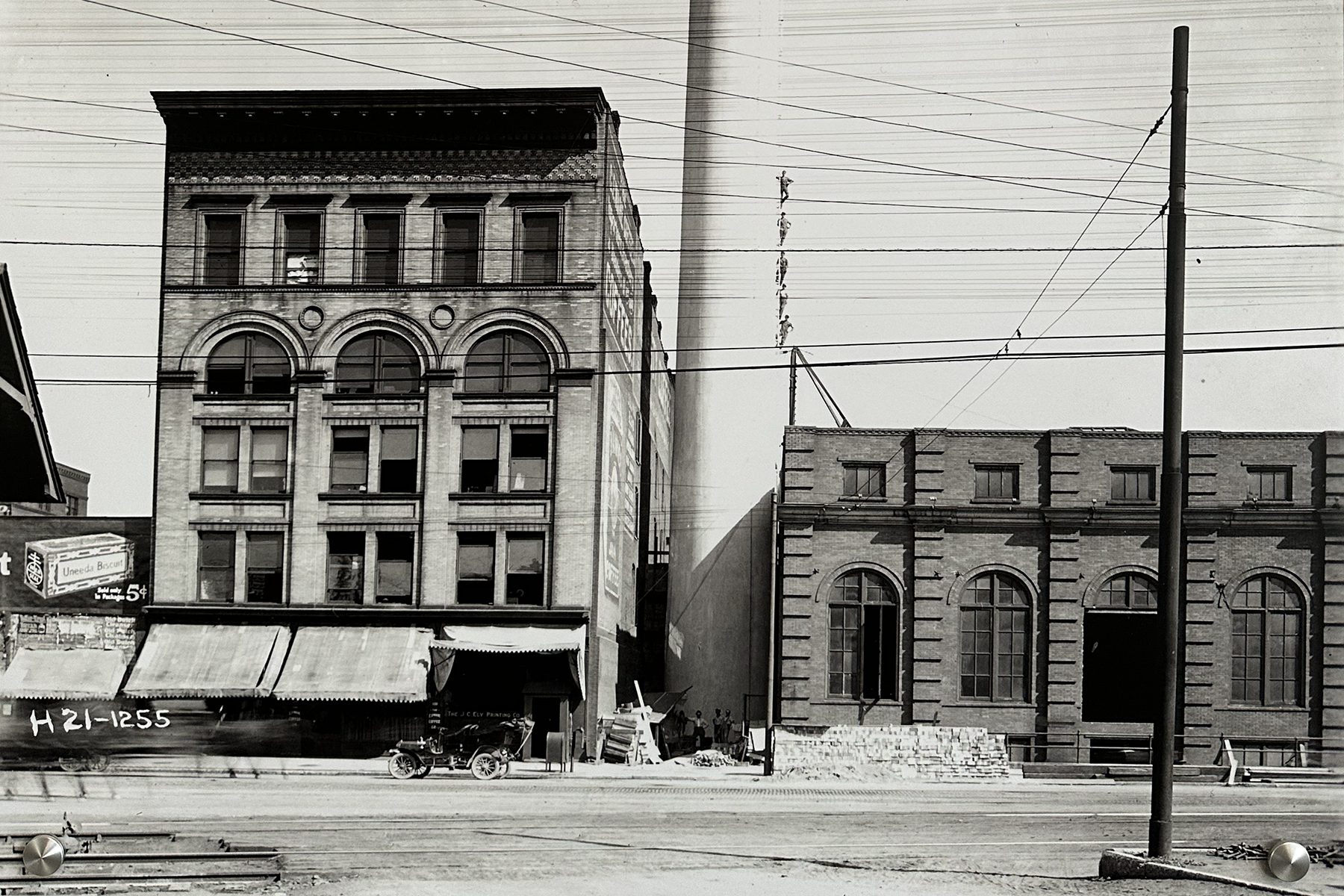 historic photo of the steam plant in dayton