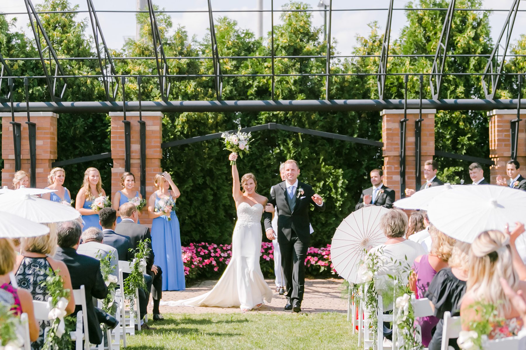 outdoor garden wedding ceremony