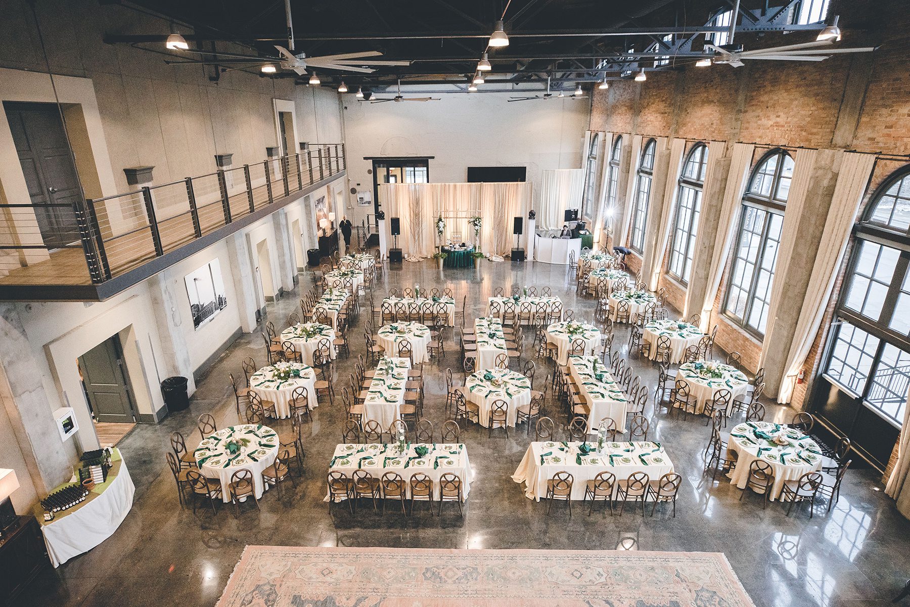 aerial view of the steam plant grand hall