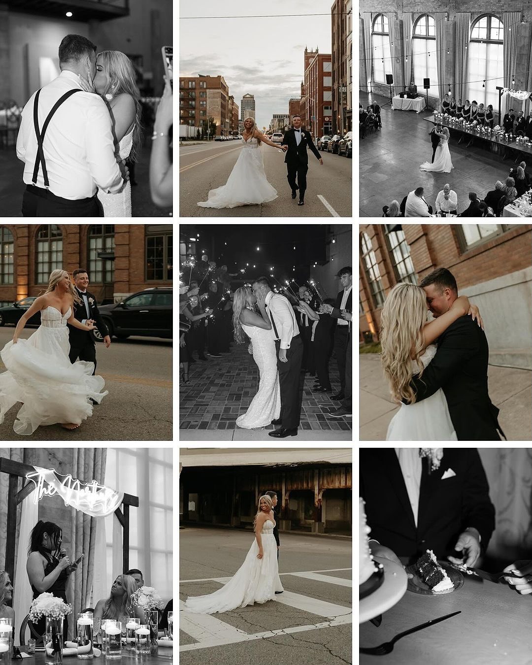 wedding reception collage