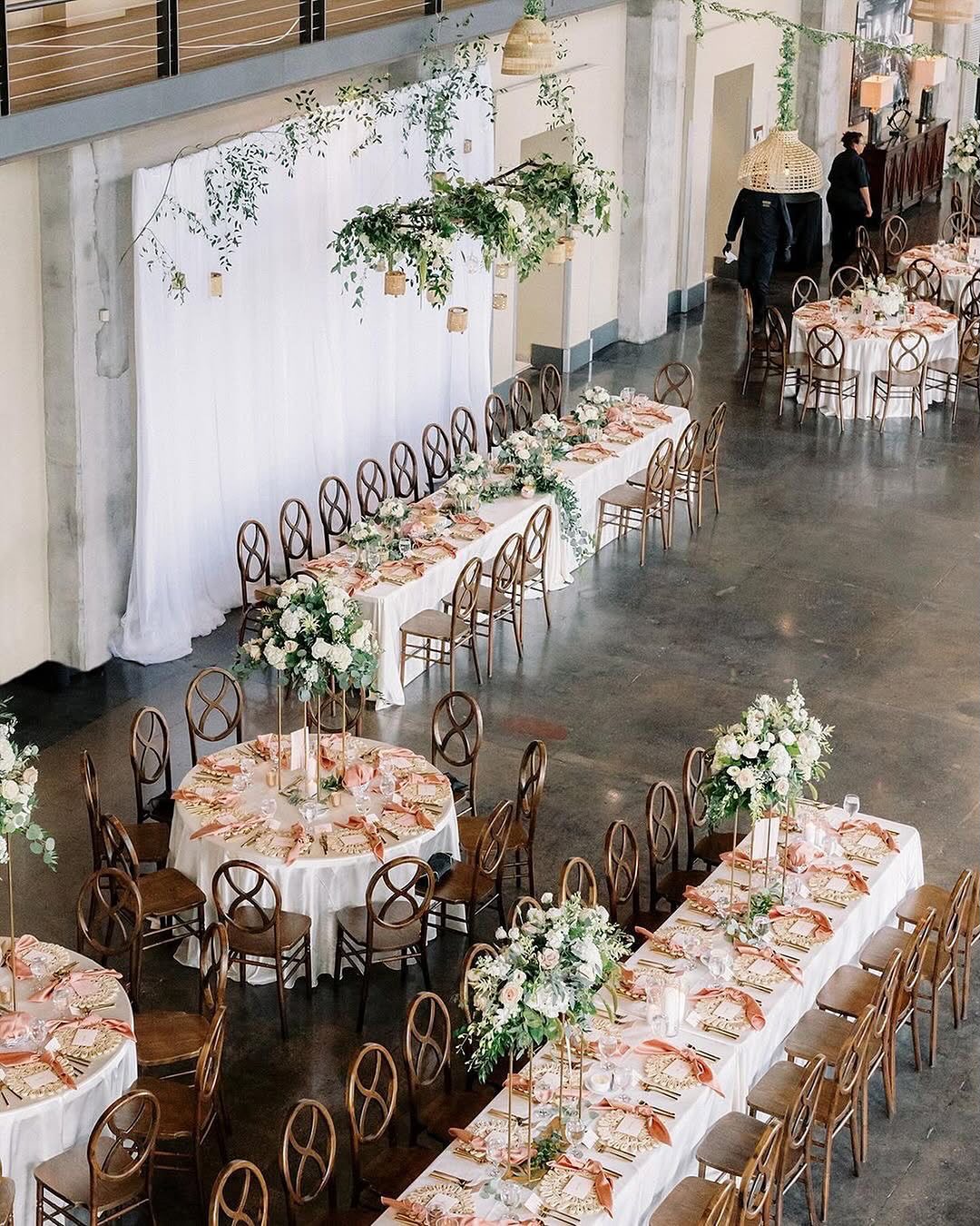 wedding reception tables
